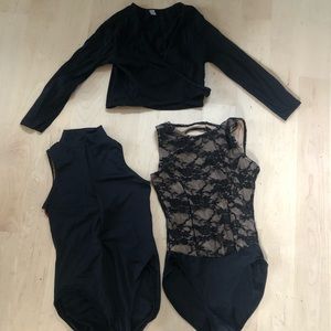 Bundle - Capezio & Ainsley Wear Leotards & Wrap